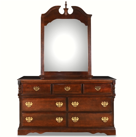 Chippendale Style Dressing Table with Mirror