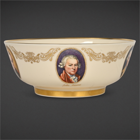 Lenox Patriots Bowl 1776–1976 – Bicentennial Porcelain, 24K Gold Trim