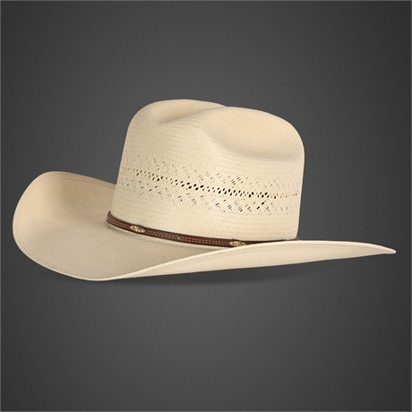 Stetson 10X Shantung Panama Cowboy Hat 7 1/4 USA