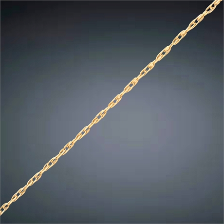 19" 14K Gold Rope Chain