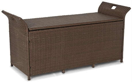 Contemporary Wicker Style Bench