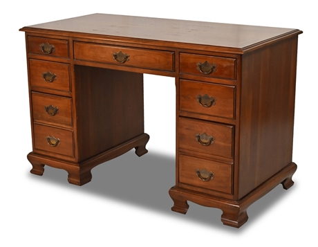 Vintage Hampshire House Chippendale Style Cherry Executive Desk