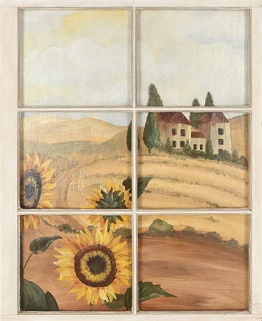 Tuscan Landscape in Window Frame