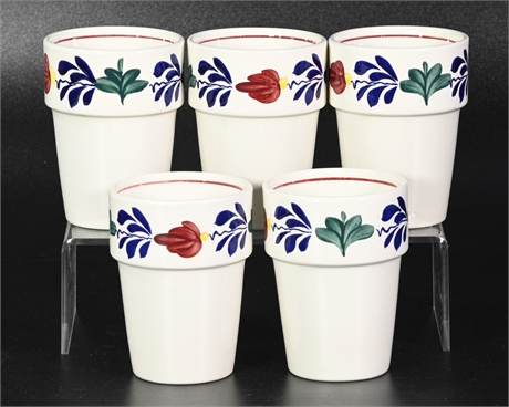 Boch Hand Painted Belgium Cups