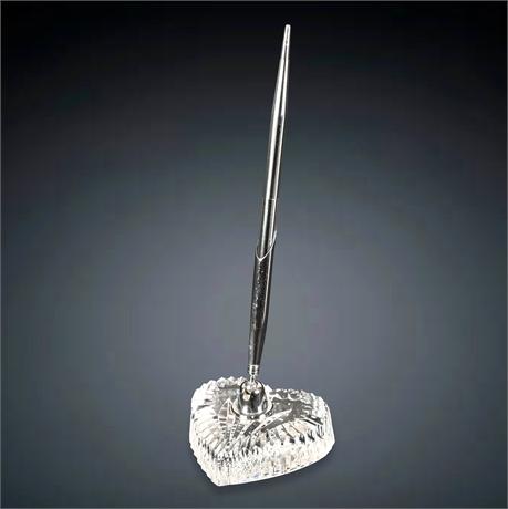 Waterford Heart Shaped Desk Pen Holder