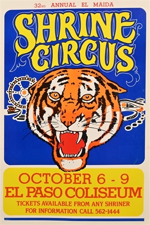 El Paso Shrine Circus Poster
