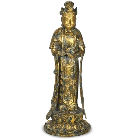 Cast Iron or Bronze Buddhist Sculpture