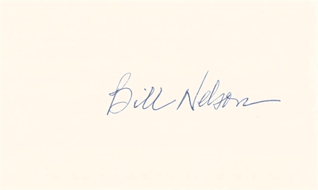 Bill Nelson Signed Index Card — NASA Administrator & U.S. Senator Autograph, COA