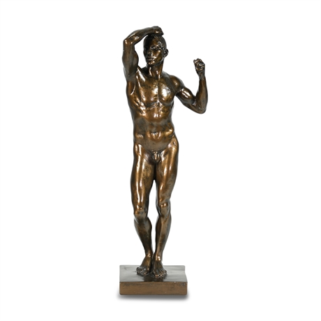 Auguste Rodin The Age of Bronze Nude Male Sculpture