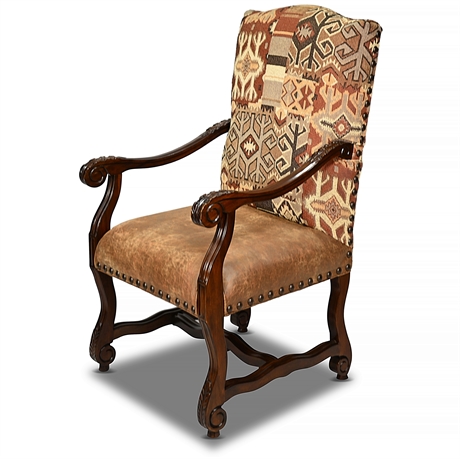 Kilim Upholstered Arm Chair