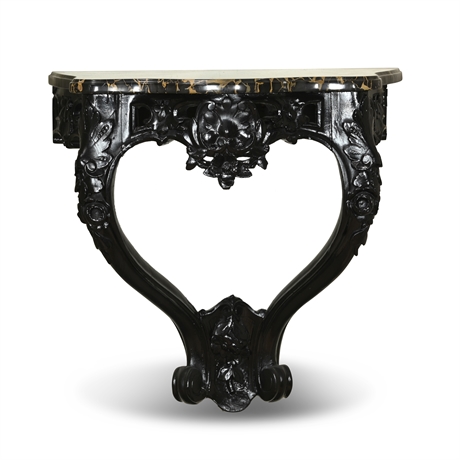 Carved French Console Table, Wall Mounted