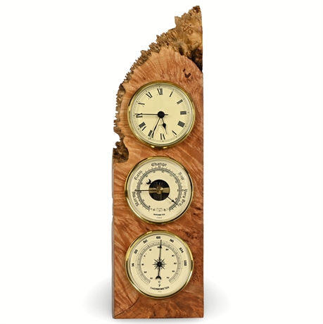 Vintage Millibars Walnut Barometer