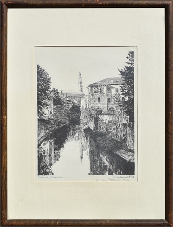 R. Zacharias (1975), Vicenza – Basilica, Limited Edition Etching 94/200