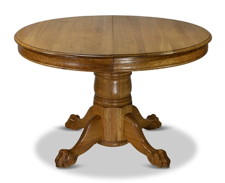 Antique 48" Oak Pedestal Table