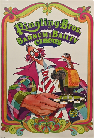 Ringling Bros 1972 Greatest Show on Earth Poster
