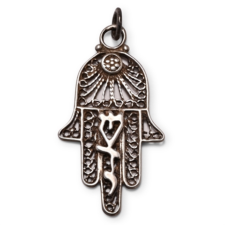 Sterling Silver Hamsa Pendant