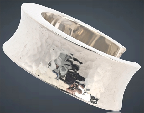 Chunky Modern Sterling Silver Cuff Bracelet