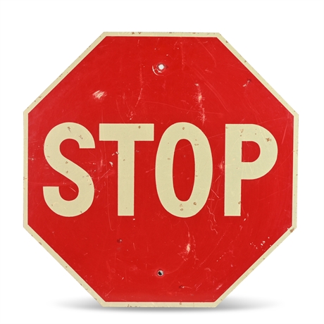 Vintage Metal "Stop" Sign