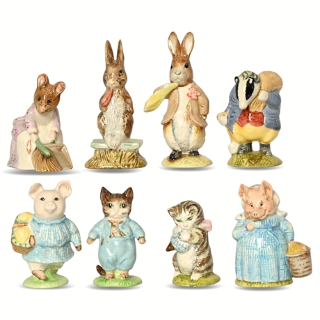 (8) Beatrix Potter Collectibles by Beswick & Royal Albert