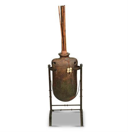 Decorative Vase with Iron Stand