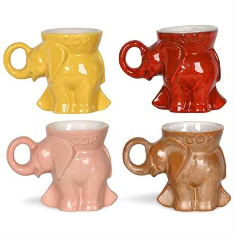 Frankoma Republican Elephant Mugs (1975-1979)