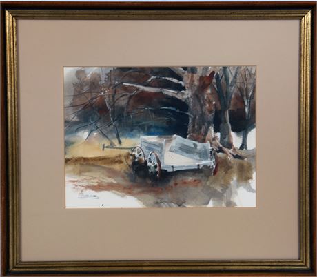 Paul Howard - Watercolor of Wagon