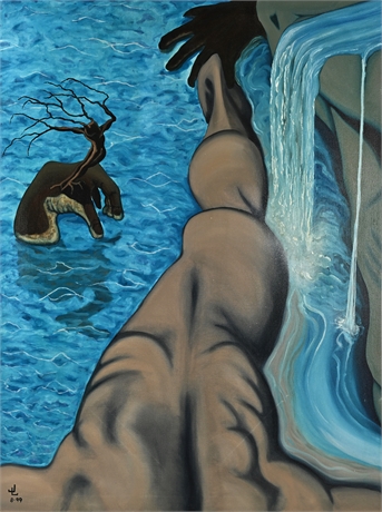 Jason Litts - Waterfall and Hand Tree