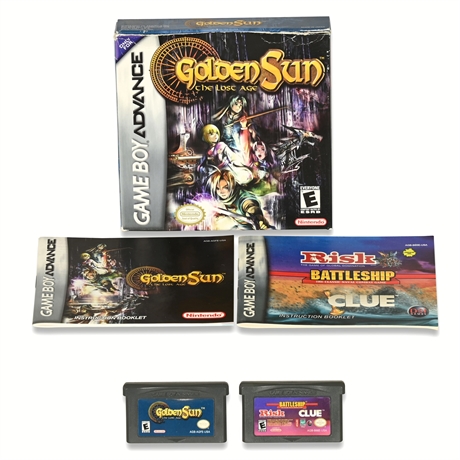Gameboy Advance: Risk, Battleship, Clue and Golden Sun The Lost Age Games