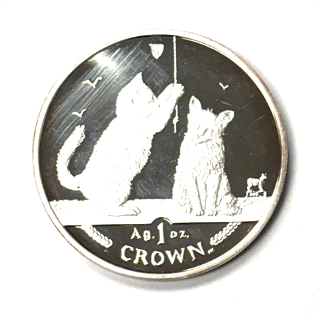 Silver Proof Cat Crown 2001 Silver Coin