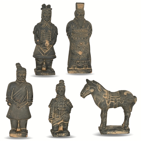 Set of 5 Terracotta Warrior Figurines