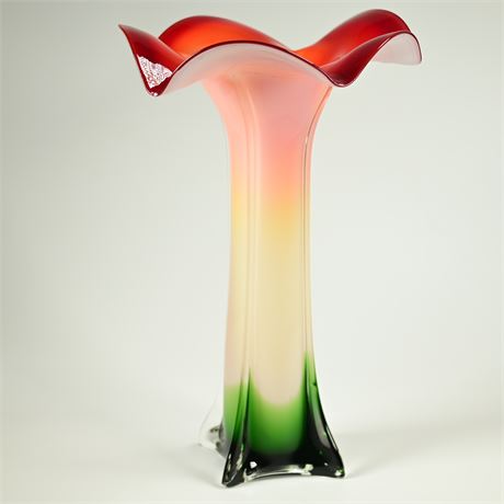 Murano Trumpet Tulip Vase