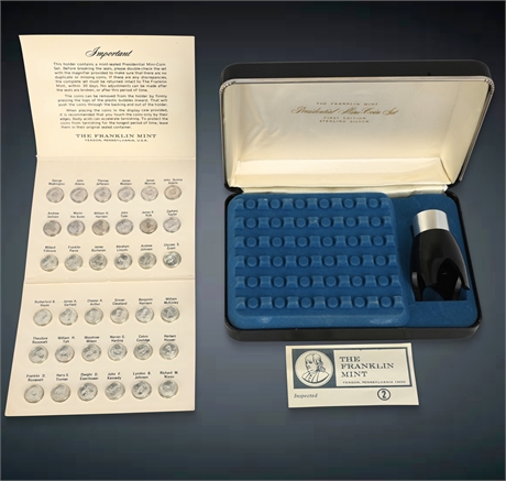 Sterling Silver Franklin Mint Presidential Mini-Coin Set - First Edition