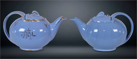 Pair Vintage Hall 6 Cup Teapots