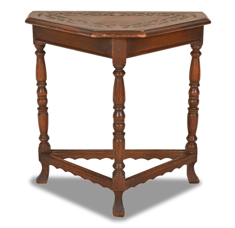 Antique Ornate Carved Accent Table