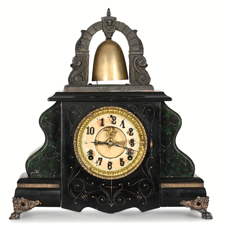 1908 W.H.L. Gilbert Curfew Mantel Clock