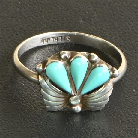 Sterling & Turquoise Ring, Size 6