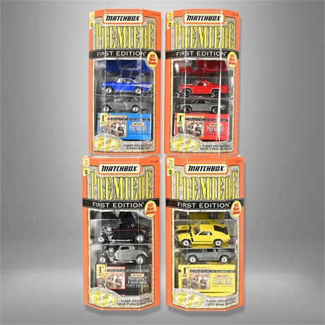 Matchbox Premiere First Edition Lot (4) — 1st Shot Limited 1/25,000 Series 98