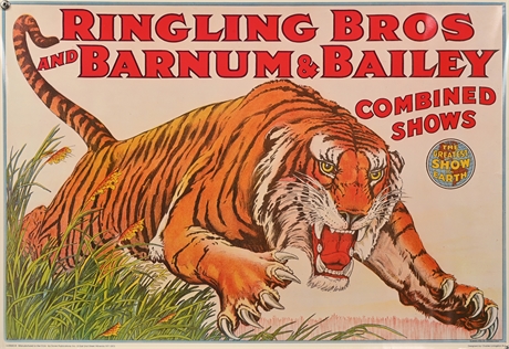 Ringling & Bros Tiger Poster