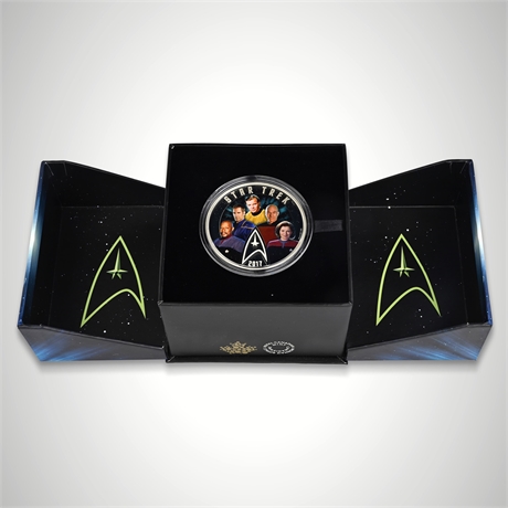 2017 Canada $30 Star Trek Five Captains 2oz Silver Coin w/ Box & COA