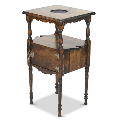 Antique Smoking Stand and Humidor