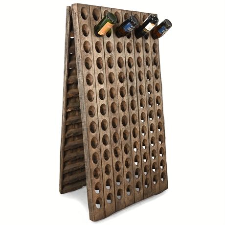 Vintage French Champagne Riddling Rack – Holds 200 Bottles