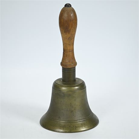 Antique Brass School Masters Bell