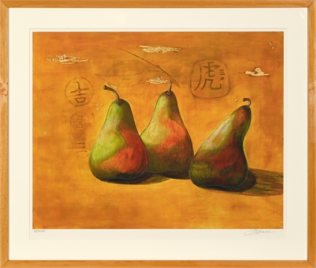 Diane Hall 'Shanghai Dancing Pears' Limited Edition Giclee