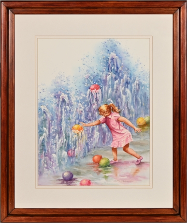 Shirley Nakamoto 'Splash Dance' Original Watercolor