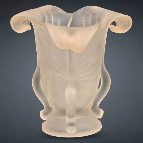 Art Nouveau Frosted Satin Glass Vase