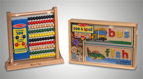 New Melissa & Doug Puzzles & Abacus