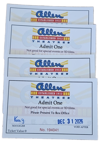 Allen Theater Gift Certificates