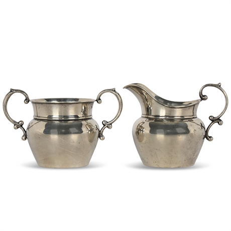 Antique Watson Sterling Silver Cream & Sugar Set