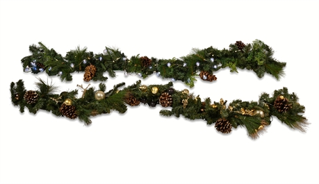 Entryway Holiday Lighted Foliage