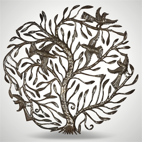 Julio Balan Pressed Steel Tree of Life Wall Sculpture